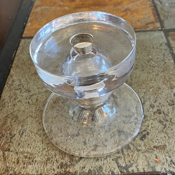 Pottery Barn Accents Pottery Barn Glass Candle Holder Heavy New